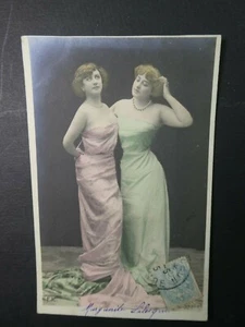 *1215 La Parisienne Original photographie Marguerite Lalesque 2 beauties um 1900 - Bild 1 von 2