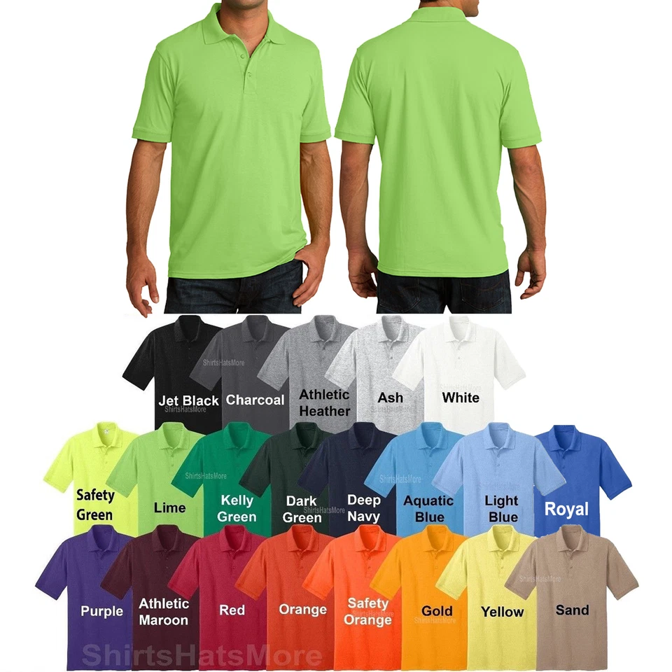 Camisa polo grande para hombre mezcla de algodón/poliéster golf fácil cuidado 2X 3X 4X 5X 6X Foto 1 de 1