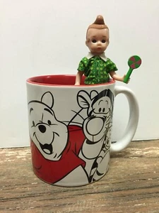 Tazza caffè Disney Store Winnie the Pooh Tiger Piglet 18 oz bianco nero rosso - Foto 1 di 7