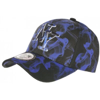 Casquette NY Bleu Marine et Noire Fashion Streetwear Baseball Smoky-Taille uniq - Photo 1/3