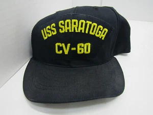 U.S.S. SARATOGA CV-60 HAT U.S MILITARY NAVY BASEBALL CAP  - Picture 1 of 1