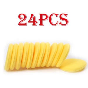 24Pcs Round Foam Sponges Polishing Wax Applicator Pads For Cleaning Car Glass - Picture 1 of 7