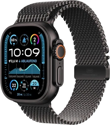 Apple Watch Ultra 2 (2024) Titan Schwarz Milanaise Armband Titan M - Bild 1 von 4