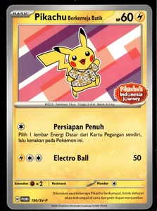 Pikachu Batik 190/SV-P Indonesia Journey Indonesian Pokemon Promo Pink Version 4 - Picture 1 of 1