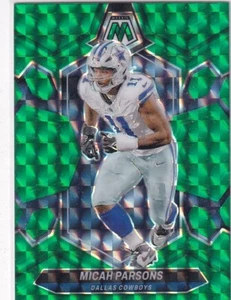 Panini 2024 Mosaic NFL Football No. 62 Micah Parsons Green Mosaic Prizm - Picture 1 of 2