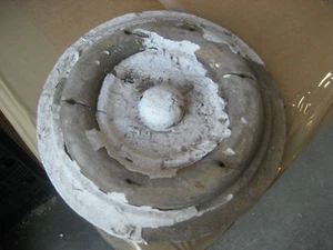 LARGE victorian age CIRCULAR medallion embellishments OLD paint 6.25" dia x 1.25 - Picture 1 of 11