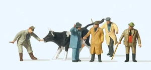 Preiser 14039 Ho Scale People at the Cattle Market with Cow  H0 1:87 - Imagen 1 de 1