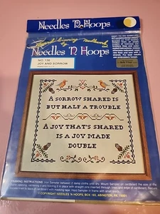 Kit de punto de cruz Needles 'N Hoops nueva reliquia 13,5x15" enmarcado tamaño no. 136 - Imagen 1 de 2
