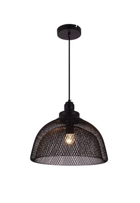 Living District LDPD2032 Warren 1 Light 14 inch Black Pendant Ceiling Light - Image 1 of 3