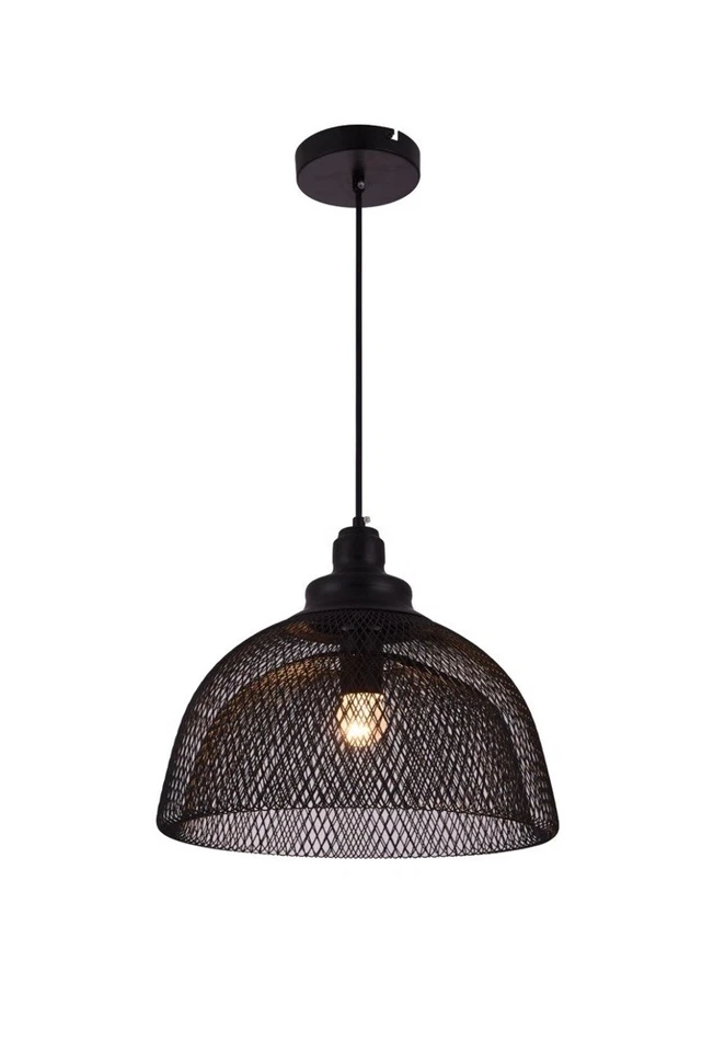 Living District LDPD2032 Warren 1 Light 14 inch Black Pendant Ceiling Light - Image 1 of 3