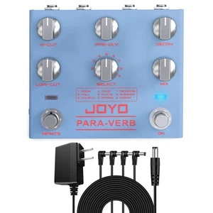 JOYO Reverb Guitar Pedal Digital Stereo 9 Reverb Effects +DC 9V Power Supply - Picture 1 of 10