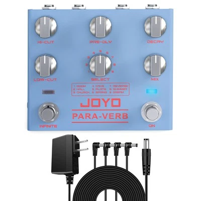 Pedal de guitarra JOYO Reverb estéreo digital 9 efectos de reverberación + fuente de alimentación DC 9V Foto 1 de 4