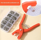 1set Snap Button Kit with Hand Pliers & 50pcs Metal Snaps for Sewing DIY - NEW
