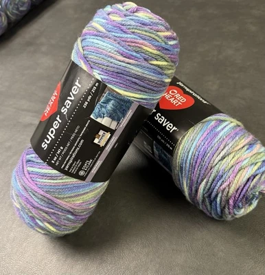 Hilos Red Heart Super Saver Monet multicolor, 100 % acrílico, 5 oz, 236 yds, paquete de 2 Foto 1 de 3