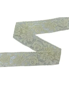 Passamaneria Merletto Ecrù Pizzo Ricamo Valencienne Fiore Tramezzo Alto 2 Cm 246 - Imagen 1 de 3