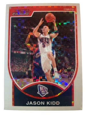 Bowman Chrome Xfractor 2007-08/50 Jason Kidd #55 redes Foto 1 de 2
