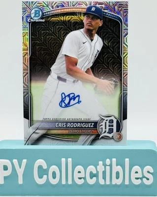 2025 Bowman Chrome Cris Rodriguez Mojo Auto Refractor Detroit 🐯  SP Prospect  - Image 1 of 3