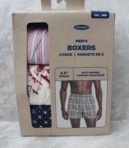 Old Navy Mens Soft Washed Boxer Shorts 3 Pack Multicolor Size XXL NWT - Picture 1 of 5