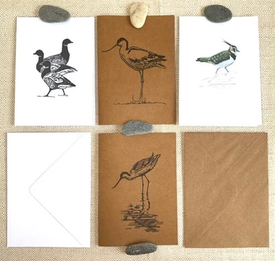Pack of 4 Greetings Cards - Bird Designs - Blank - Wildlife Art - Image 1 of 3