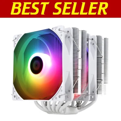 Peerless Assassin 120 SE ARGB White CPU Cooler - Dual 120mm Fans & 6 Heat Pipes - Image 1 of 4