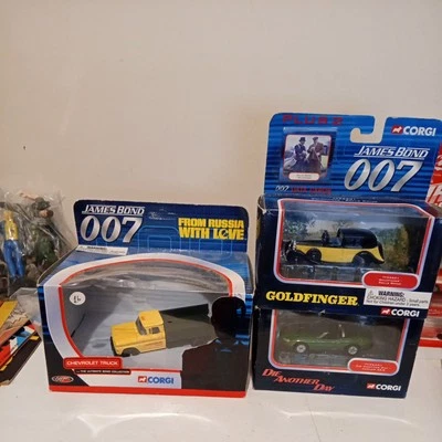 Corgi 3  James Bond     From Russia With Love  Goldfinger..Die Another Day  - Image 1 of 4
