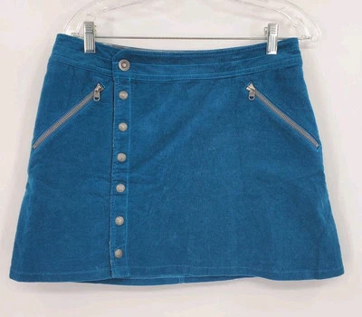 Minifalda Kuhl Streamline de pana frontal a presión para mujer talla 6 azul verde azulado oscuro Foto 1 de 4