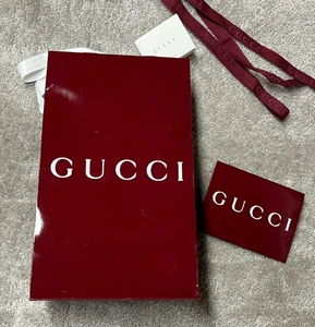 Authentic Gucci EMPTY Gift Bag with receipt card , BAG SIZE 11.25”x6..5”x4.25” - Picture 1 of 9