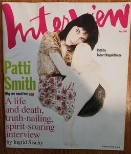 VINTAGE INTERVIEW MAGAZINE JUNE 1996 PATTI SMITH BAREFOOT LONEKKE ENGEL GUESS - Picture 1 of 1