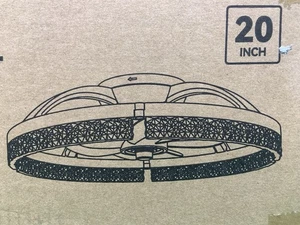 passky Blameless Flush Mount Ceiling Fan & Light Crystal Design White 6 Speed - Picture 1 of 14