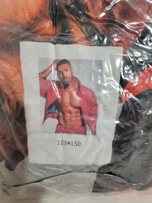 Manta de pared o tiro Michael B Jordon en bolsa sellada al aire. Nunca abierto/usado Foto 1 de 4