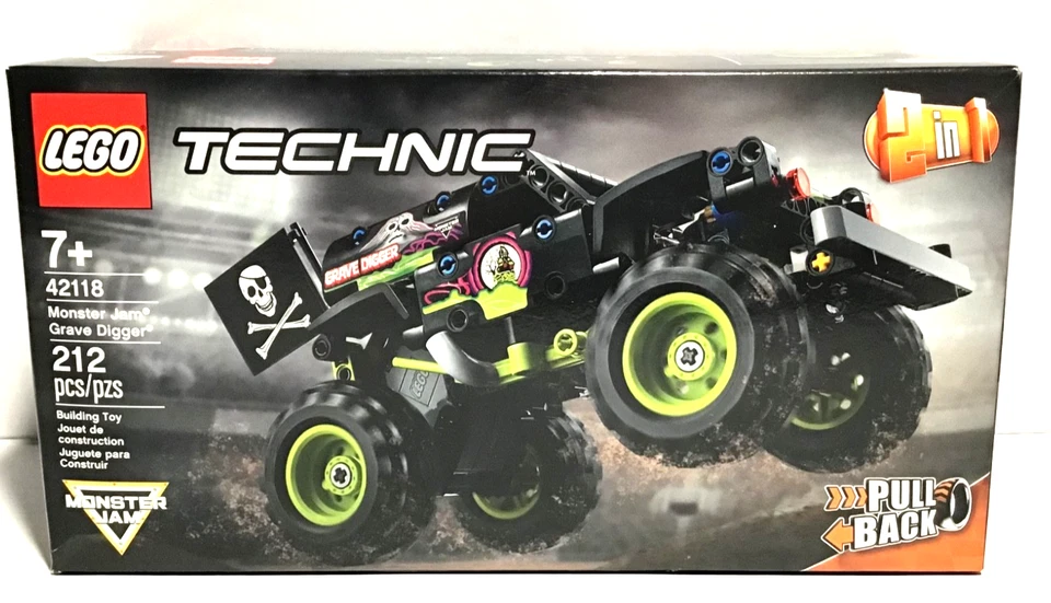 LEGO Technic Monster Jam Grave Digger 2 in 1 Pull Back Truck (42118) - Image 1 of 4
