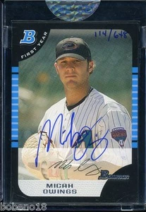 2006 Bowman Originals Buyback AUTO #627 Micah Owings 06 BDP/648 F - Picture 1 of 1