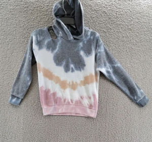 Vintage Havana Open Shoulder  Hoodie Girls'  Medium Sunset Long Sleeves Pullover - Picture 1 of 13