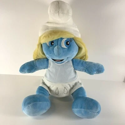 BABW Smurfette Smurf 17" Plush Stuffed Build-A-Bear Workshop w/ White Dress 2011 - Image 1 of 4