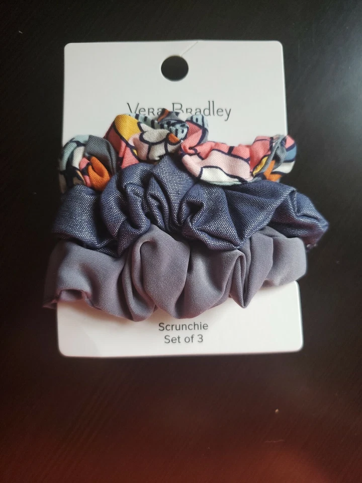 Vera Bradley Hair Scrunchie - Juego de 3 - Prado Tropical Nuevo con Etiquetas Foto 1 de 1