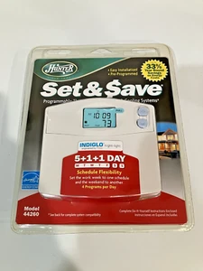 Hunter 44260 Set and Save 5+1+1 Programmable Thermostat - White - Picture 1 of 3