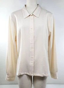 NWT Christopher & Banks Top - Size XL - Textured Ivory Print - Picture 1 of 15