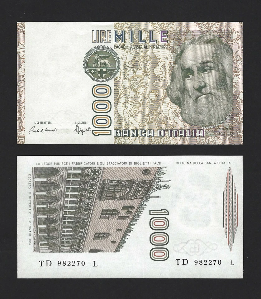 ITALY 1000 Lire 1982, Banca D'Italia, P-109a, Pack Fresh Original UNC, Pre-Euro - Image 1 of 1