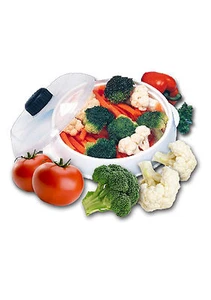 Microwave Steamer veg & fish steamer from Neat Ideas vented lid healthy cooking - Picture 1 of 3