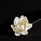 Porcelain Lotus Incense Holder Burner Floral Water Lily Office Decor