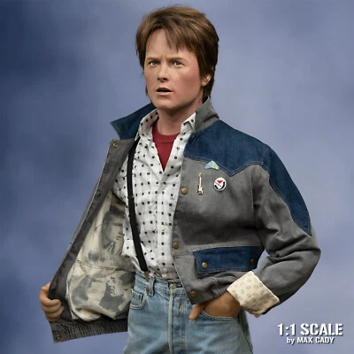 Chaqueta vaquera precisa para pantalla, Back to the Future, Marty McFly, Michael J. Fox Foto 1 de 4
