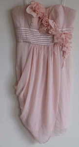 NWT $218 Jessica Simpson Rosette Blush Pink strapless cocktail party Dress 2 - Picture 1 of 8