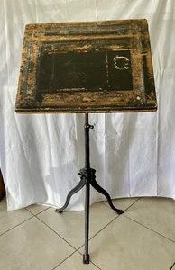 Antique Adjustable Industrial Cast Iron Artist Easel, work, display stand - Picture 1 of 12
