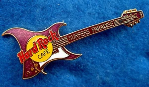 SURFERS PARADISE *GOLD COAST* PURPLE ARIA GUITAR HRC LOGOS Hard Rock Cafe PIN - Picture 1 of 1