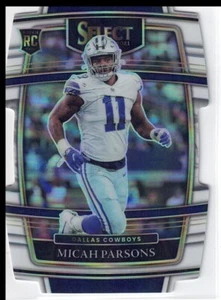 2021 Panini Select  MICAH PARSONS RC Concourse White Die-Cut Prizm 83/99 Dallas - Picture 1 of 4