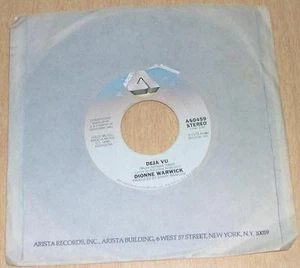 DIONNE WARWICK - Deja Vu / All The Time (45 RPM Single , 1979) VG+ - Imagen 1 de 1