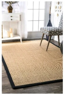 nuLOOM Machine Woven Orsay Sisal Rug Black 4 ft. x 6 ft. Indoor Area Rug - Picture 1 of 3