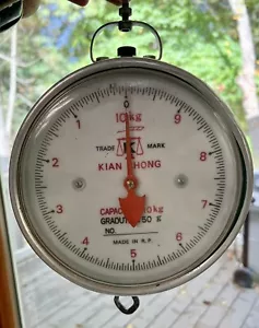 Hanging Dial 10kg Spring Weighing Scale Green Made In Philippines - Picture 1 of 5