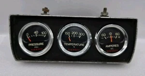 Vintage Niehoff Gauges Set Pressure,Temperature,Amperes - Picture 1 of 10