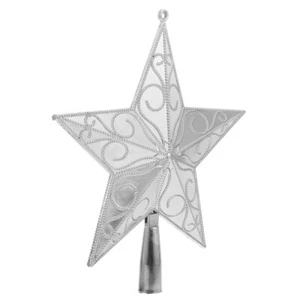 Stella Superiore Dell'albero Puntale Di Natale Decorazione Natalizia - Foto 1 di 12